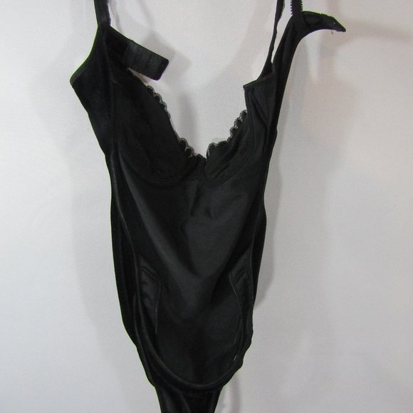 black velvet Victoria secret thong body suit 34d - Picture 2 of 3